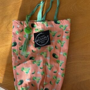 Reusable Shopping Bag with Lime Print